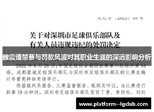 魏震遭禁赛与罚款风波对其职业生涯的深远影响分析